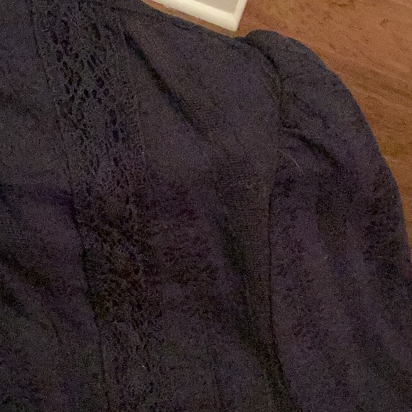 Women's Cotton Navy Blue Lace Top. Size Medium - Picture 12 of 12